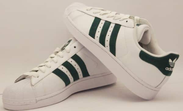 adidas superstar white green