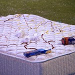 The Twins decorate the new mattress