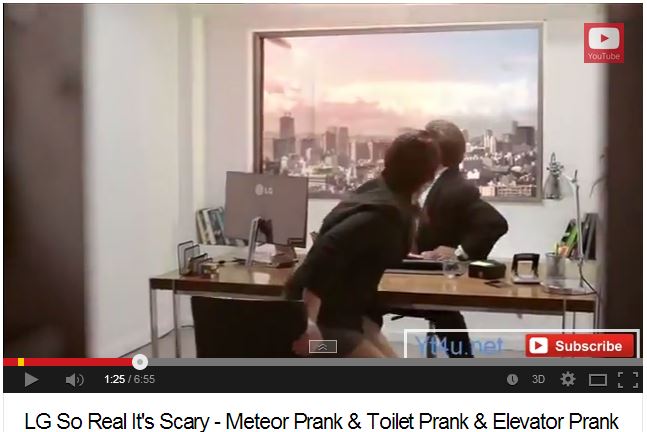 Luxury Monitor Technology – Hilarious Marketing by LG LG-Funny-Meteor-Clip